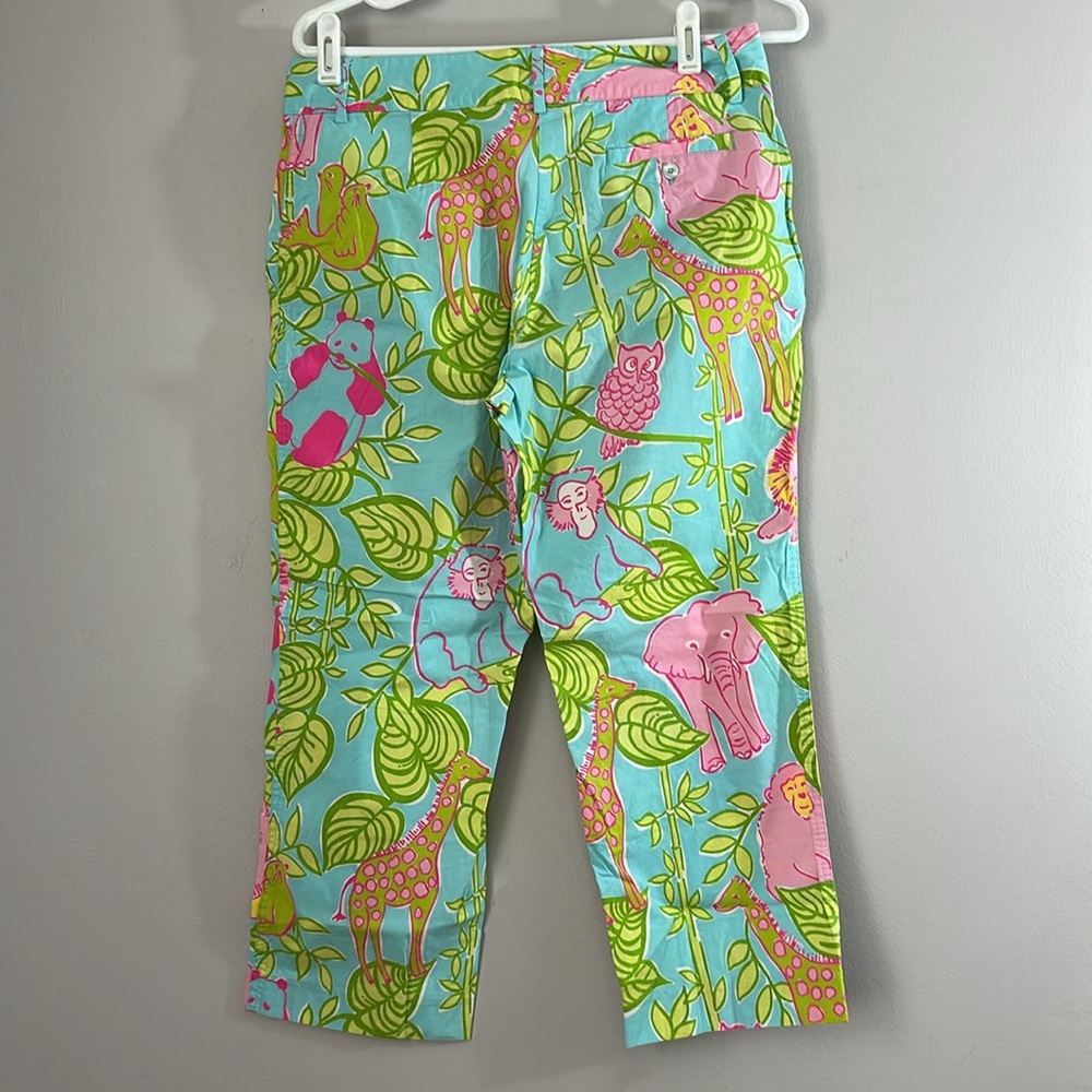 Lilly Pulitzer women's Lilly cropped pants Zoo jungle San Diego - Picture 4 of 7